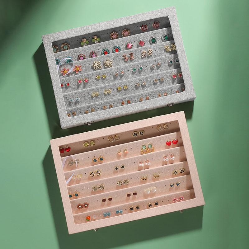 Jewelry Box Organizer Women Ring Necklace Jewelry Boxes Luxury Storage Bracelet Earrings Transparent Tray Aesthetic Ornaments Display Accessories