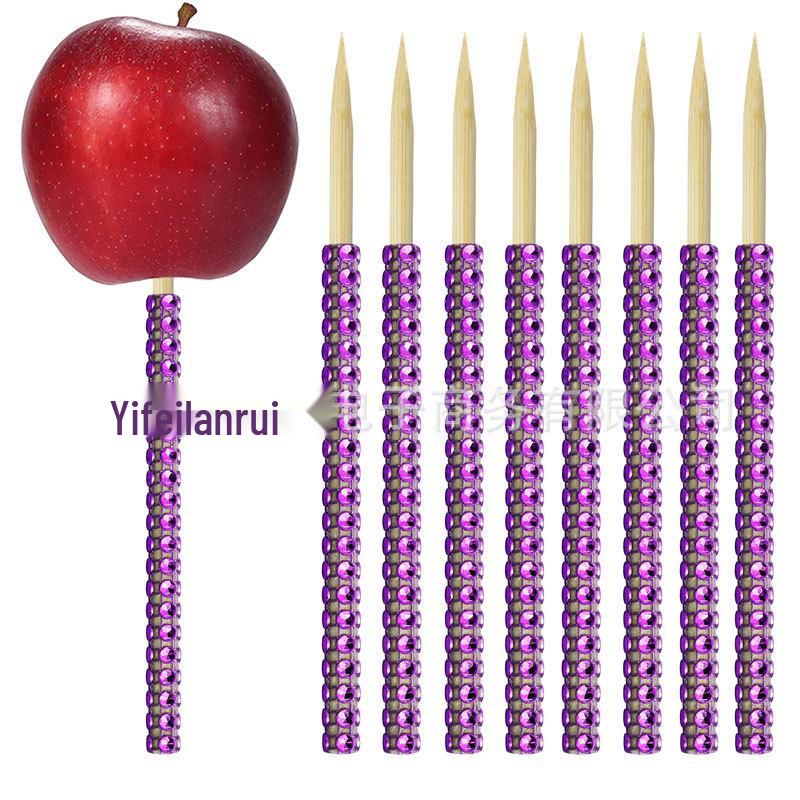 12-Piece Diamond Bamboo Skewers for Christmas Cake & Apple Pie Decoration