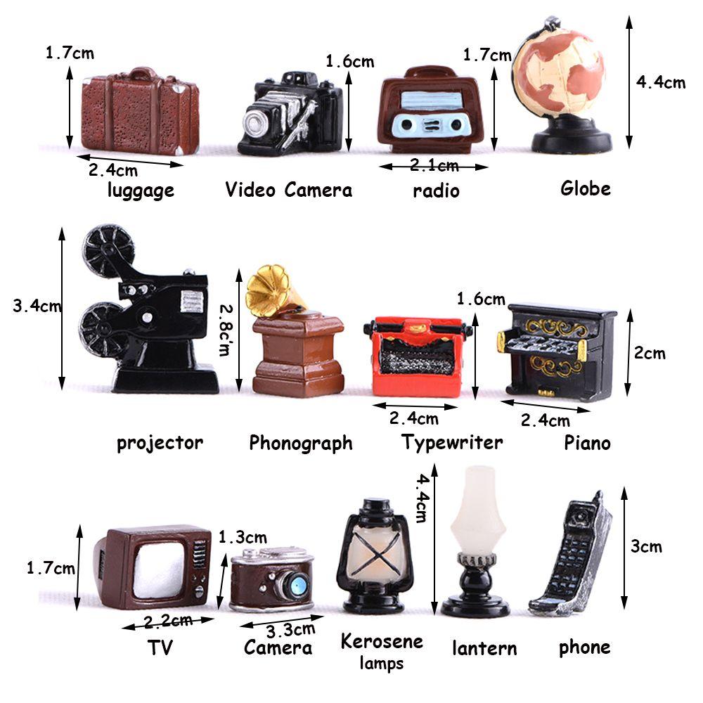 Retro Furniture Figurine Mini Dollhouse Ornaments Model DIY Decoration Craft Miniature Toy Gifts New Home Living Accessories