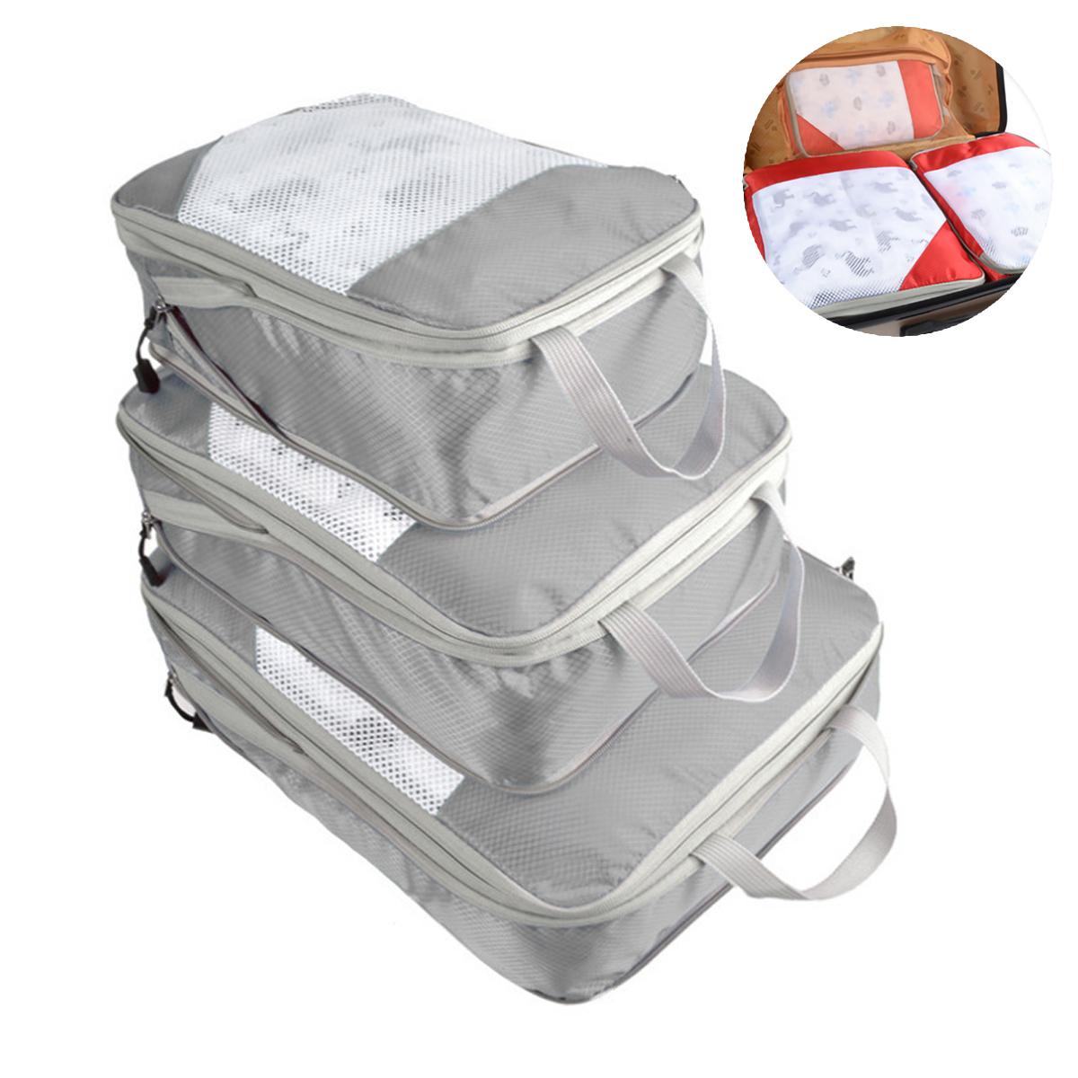 

Travel Compression Storage Bag Three Piece Set Clothing Sorting Pouch Luggage Clothing Storage Bag Grey серый