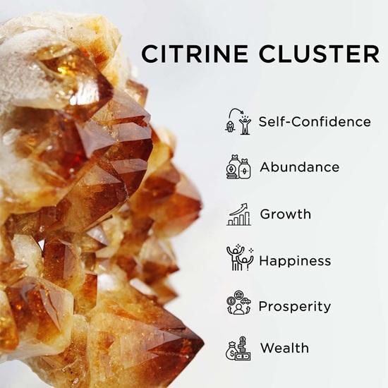 Citrine Cluster Raw for Reiki Healing Vastu 880-890 Gm Citrine Point Cluster Geodes for Home Decoration Shop Office Table Crystal At Home