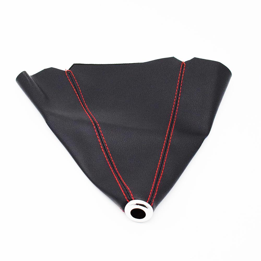 Gear Stick Cover For Ford Fiesta MK6 Fusion Shift Boot Car Shift Knob Leather Gear Shifter Boot Dust Cover Gear Gaiter Black Red