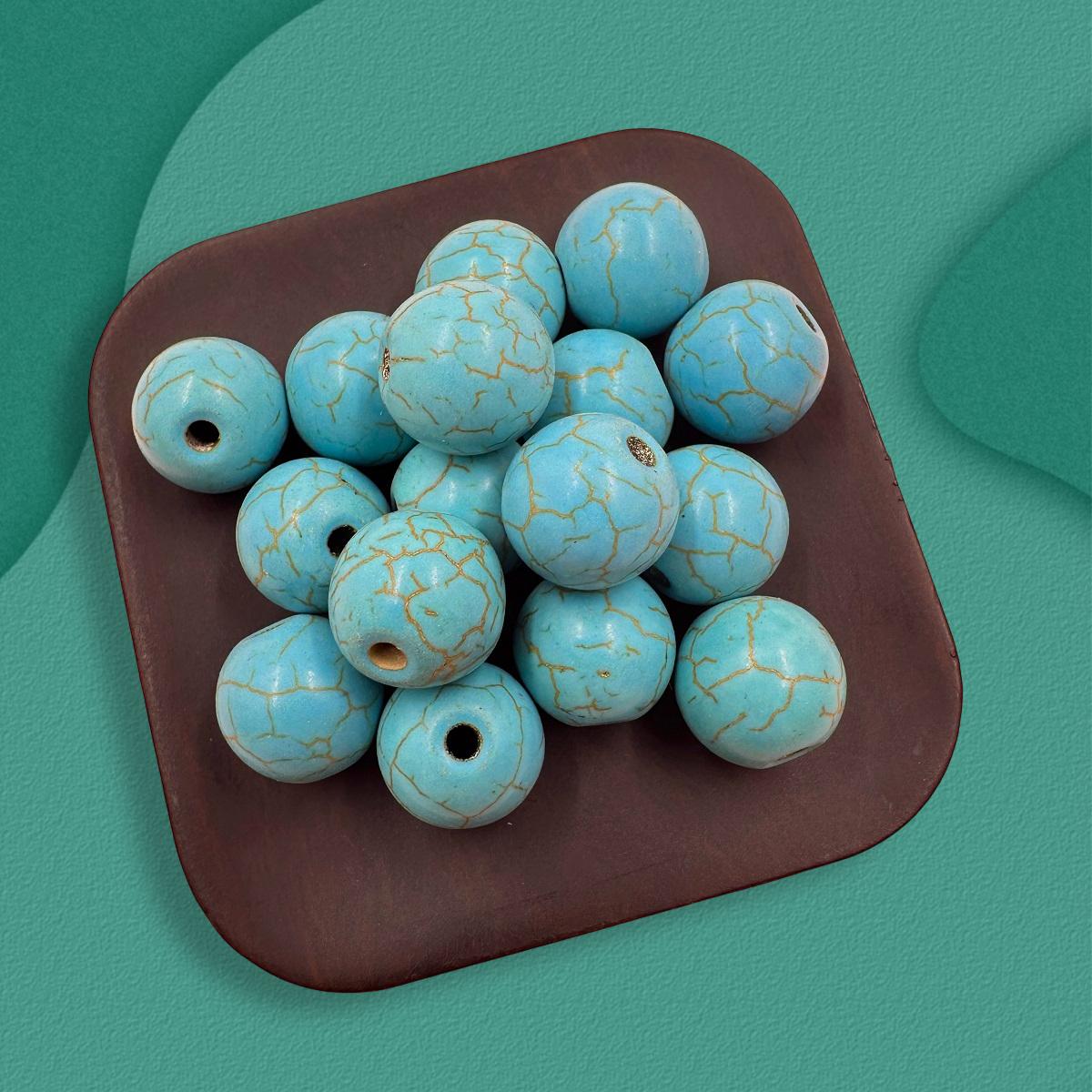 

16-200 шт. 4-14 мм, высококачественные круглые бусины с имитацией бирюзы, свободные бусины, ювелирные изделия «сделай сам», аксессуары для изготовления ювелирных изделий 14mm