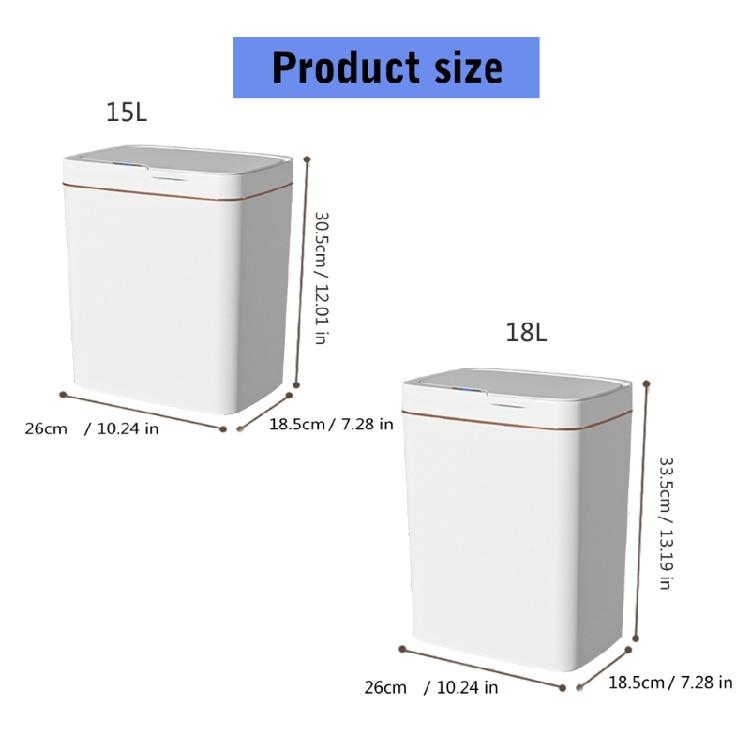 Battery Powered Waste Basket with Sensors Lid Easily Disposal Automatic Garbage Can for Cleanliness Enthusiasts