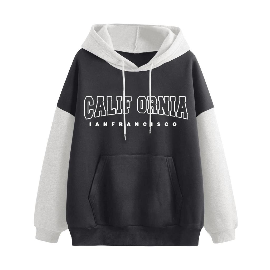 Women's Plus Velvet Cozy Long-Sleeve Printed Hoodie - European, American & Korean Style.