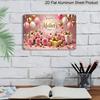 2D Flat, 1pc "Happy Mother's Day" Gift & Balloon Plaque, 12"×8" - Pink Rose & Gold Decor Sign - Aluminium Wall Hanging Decoration, Festive Mother's