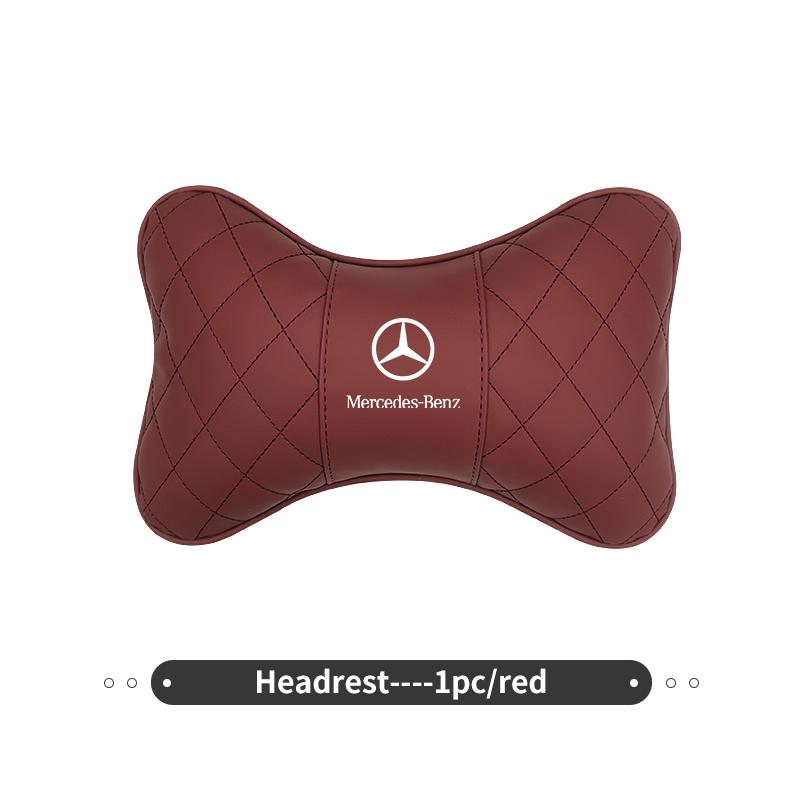 Car Headrest Neck Pillow Seat Neck Lumbar Support Waist Cushion For Benz AMG A C E S G Class W201 W210 W108 W204 W205 W203 BL1