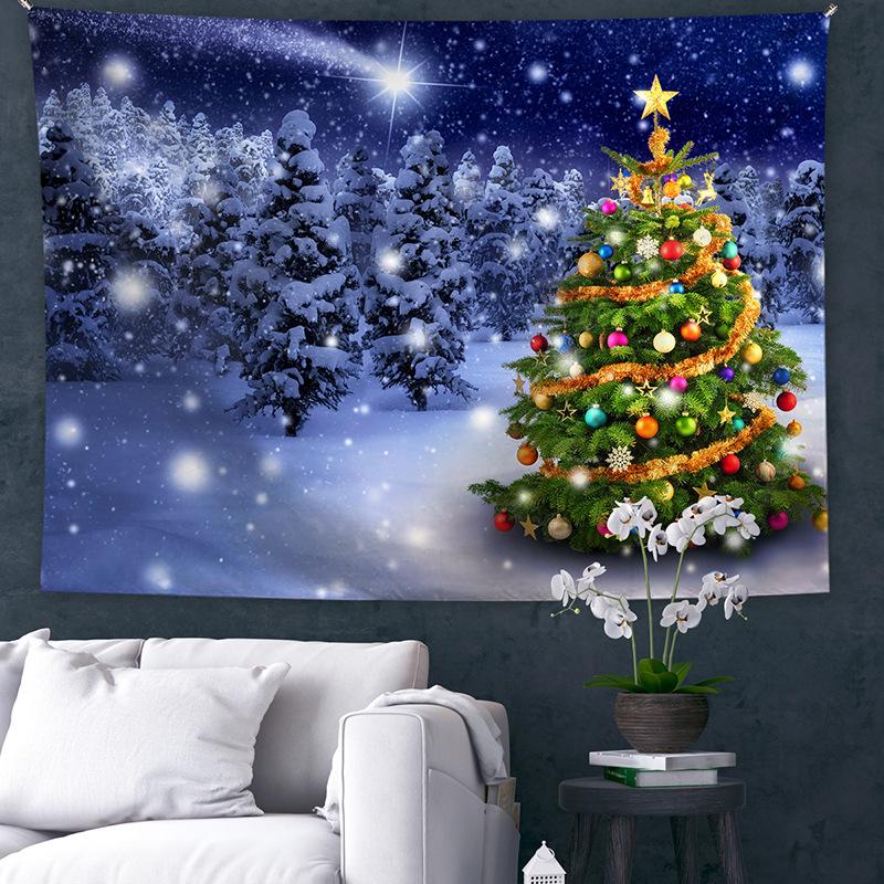 Weihnachtstapisserie Außenhandel Grenzüberschreitendes Weihnachtshintergrundtuch Weihnachtsmann-Hängetuch