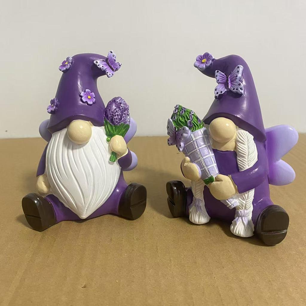 Creative Autumn Countryside Style Resin Decoration Gnome Ornaments Garden Decoration Sunflower Gnome