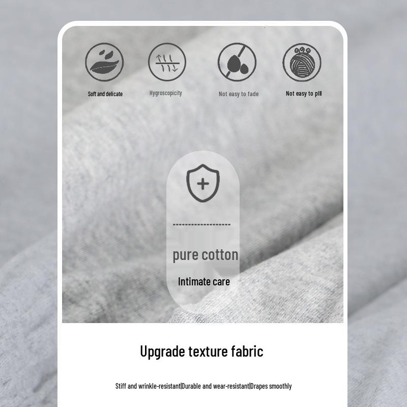 Damen High Waist Graue Baumwoll-Pyjamahose - Übergröße, Leichtgewicht, Gerades Bein, Vielseitig für Zuhause oder Outdoor