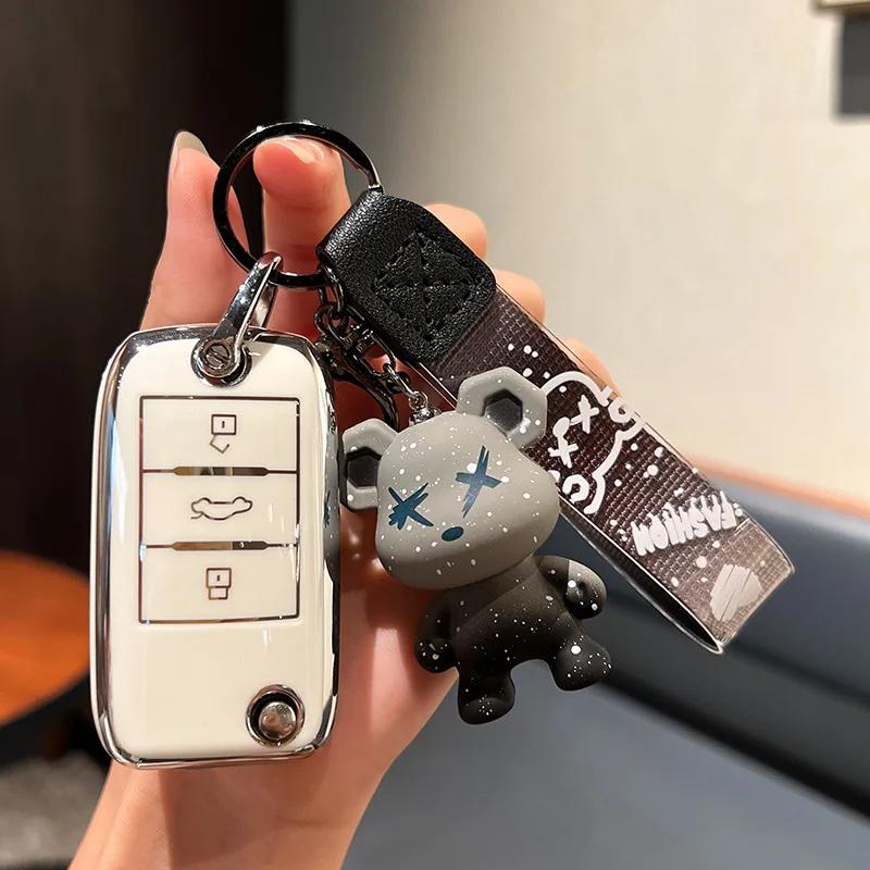 Fashion New Tpu Key Fob Case Cover Housing Mount Fit For Roewe Rx5 Mg3 Mg5 Mg6 Mg7 Mg Zs Gt Gs 350 360 750 W5 Auto Accessories Car-Styling