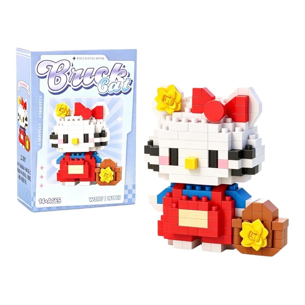 99 style Hello Kitty Building Blocks Cartoon Figures Kuromi Bricks My Melody Children's Assembly Toys Cinnamoroll Gift