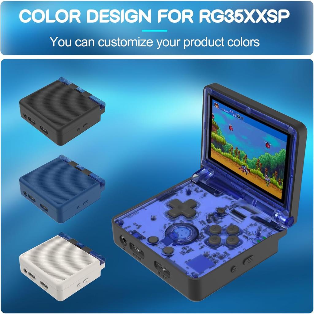 Silicone Case Compatible with Anbernic RG35XXSP, Anti-Scratch, Washable, Shockproof Silicone Protective Cover for RG35XXSP Retro Handheld Game