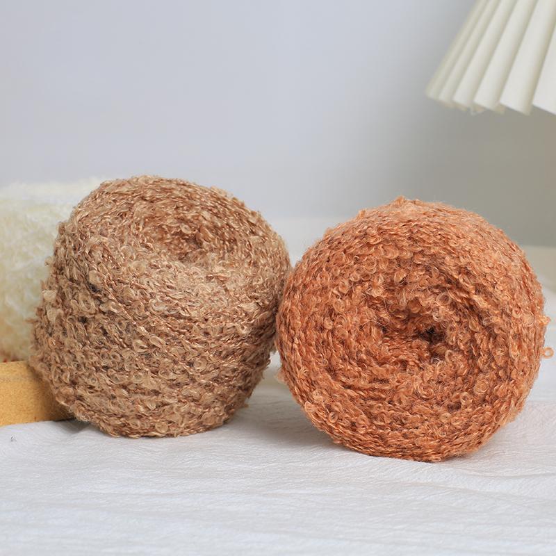 50g Featured Yarn Wool Loop Thread DIY Crochet Doll Hair Creative Braided Wool Ball Yarn Handcraft Hat Shoes Crochet Thread Yarn