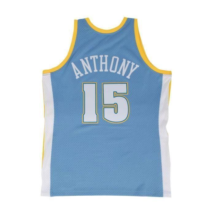 Camiseta Homme - Mitchell &amp; Ness - Carmelo Anthony - Bleu - Sportswear - Confort Optimal