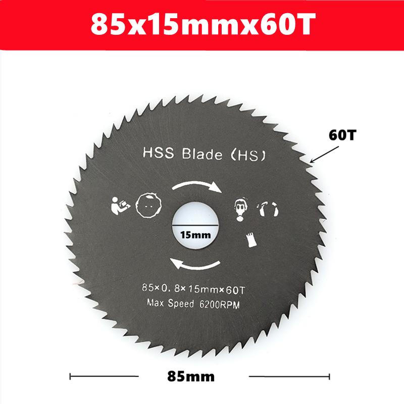 Pânză de ferăstrău circular mini 85mm Alezaj 10/15mm Pânză de ferăstrău pentru lemn de înaltă calitate Pânză din aliaj dur Pânză de ferăstrău pentru prelucrarea lemnului