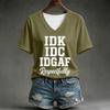Women's Casual Letter Print Short Sleeve T-Shirt