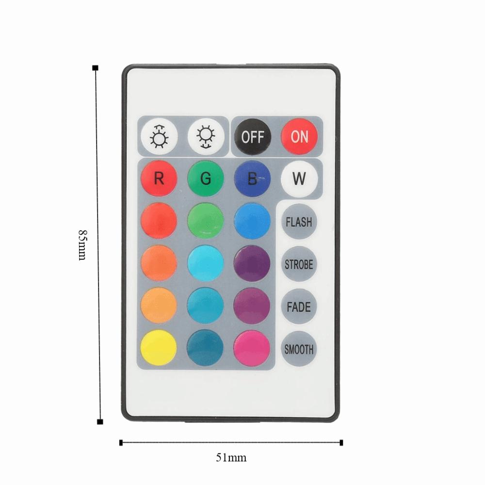 DC 12V IR Remote Controller 24 Key Mini Size RGB Led Light Strip Remote Lamp Effect with 1m USB Inline USB IR Controller
