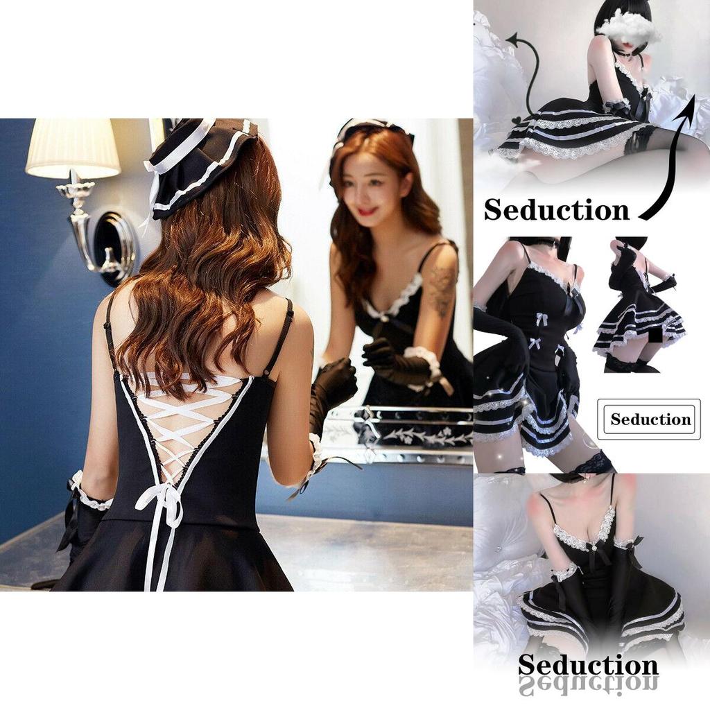 Ensemble de Costume de Robe de Servante Lolita Adulte Enchanteresse Idéal Pour les Passionnés d'Anime