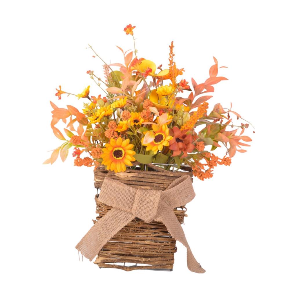 Door Hanger Basket Flower Basket for Front Door Floral Arrangement Multifunctional Decoration Ornament for Holiday Farmhouse