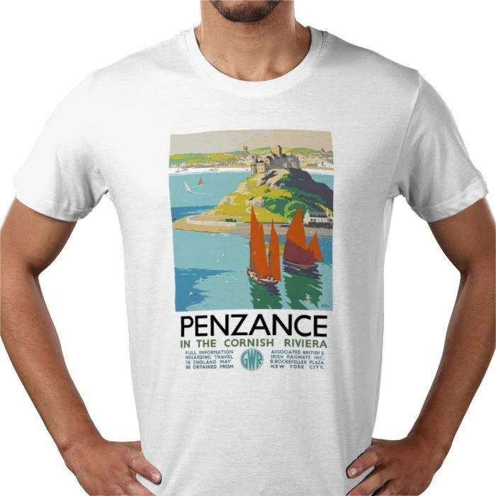 

Penzance Cornwall Advert vintage English tourism poster art print T shirt tee S