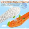 4D Cloud Insoles for Men Women, Memory Foam Insoles with Elastic Strong Arch & Shock-Absorbing