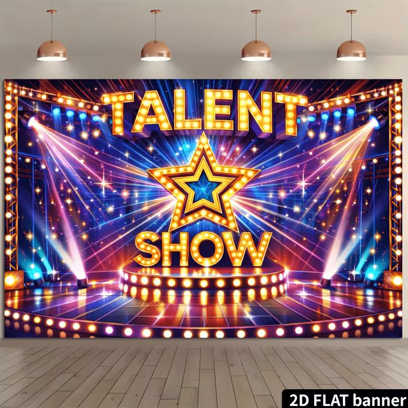 2D Talent Show Stage Backdrop for Performance, Contest or Live Show Photoshoot