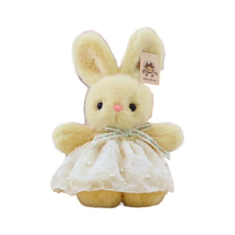 New Gauze Skirt Rabbit Doll Plush Toy Rag Doll Cartoon 8-inch Claw Machine Doll Girl Birthday Gift