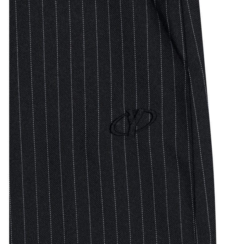 Yuibeu Signature Logo Striped Cargo Pants Black