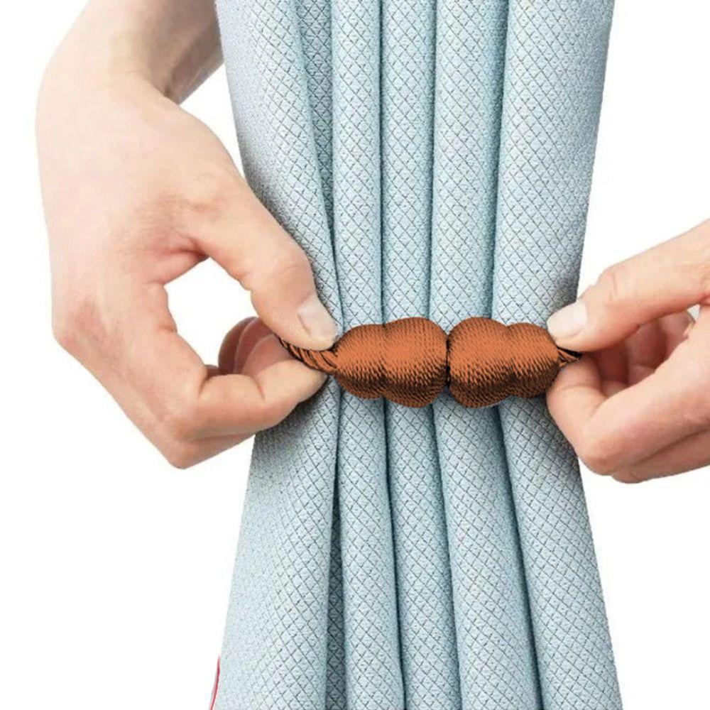 2PCS Gourd Shaped Magnetic Curtain Tieback Curtain Holder Curtain Clip Curtain Buckle  Home Decor