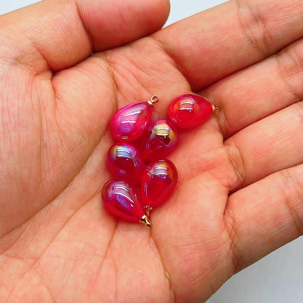 10x14mm Colorful Teardrop Imitation Pearl Beads for DIY Bracelet Jewelry Accessories
