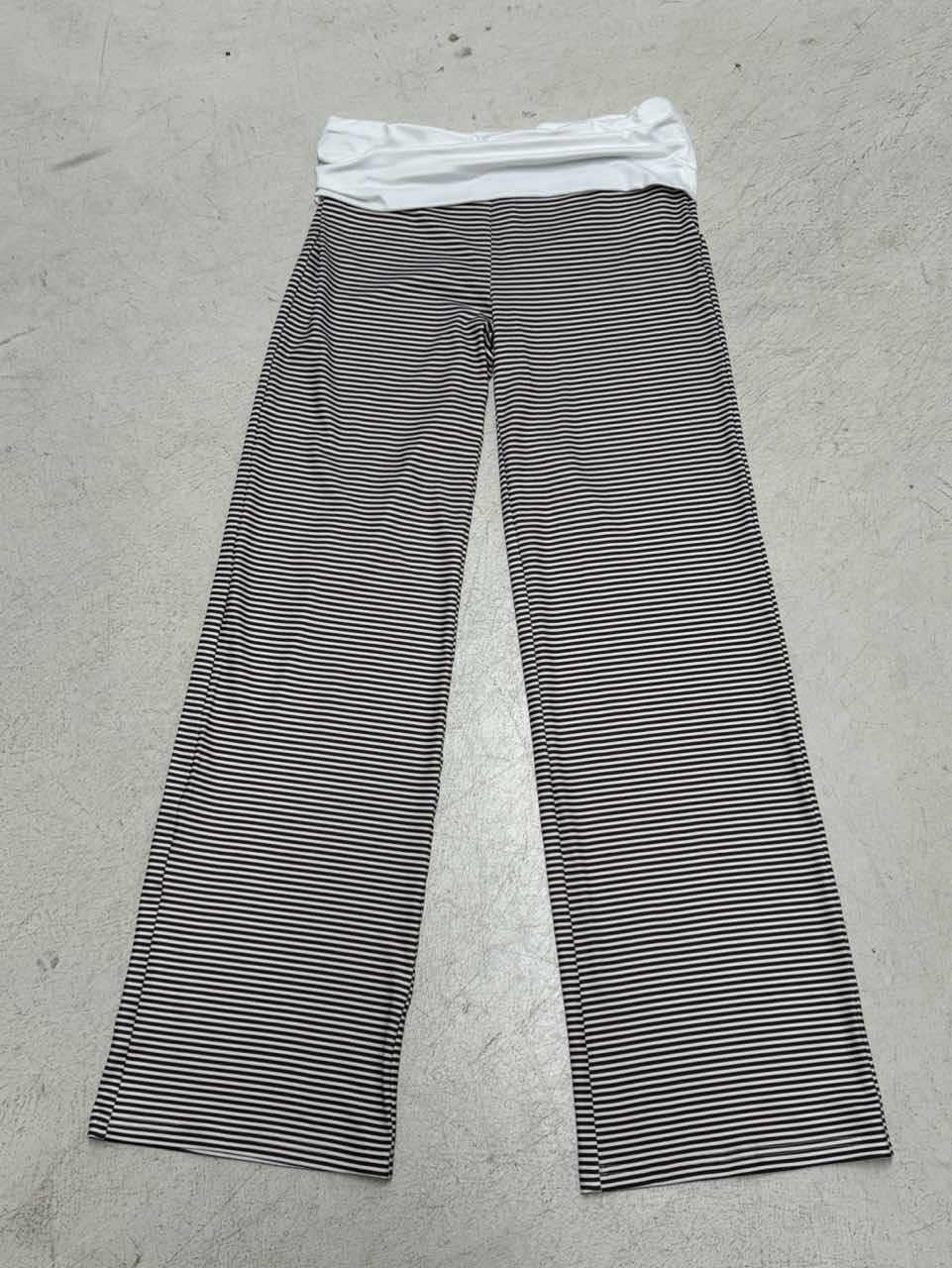 

Lazy Style Striped Loose Slimming Lace-Up Low-Waist Wide-Leg Knit Pants Medium коричневий