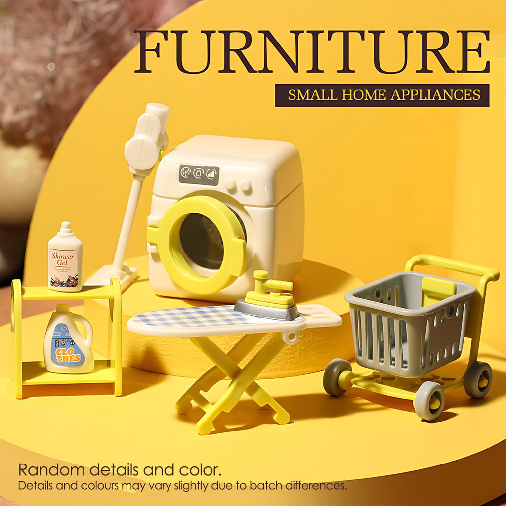 1:12 Miniature Furniture Forest Family Kitchen Toy Dining Table Dollhouse Accessories Bathroom Pretend Play For Girl Gifts Toys