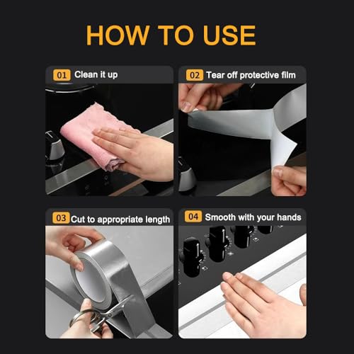 High-strength aluminum foil tape 2 inches wide 65 feet long waterproof high temperature pipe repair sealing tape Silver 2 rolls