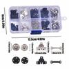 100Pcs Sewing Hooks and Eyes Set Sew-on SnapButtons DIY Clothing Button Sewing Closures SnapsKit for Clothes Bags Sewing Craft