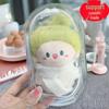 Transparent PVC Stroller Bag for 15cm-16cm Cotton Dolls, Cute Plush Figures, Outdoor Storage.