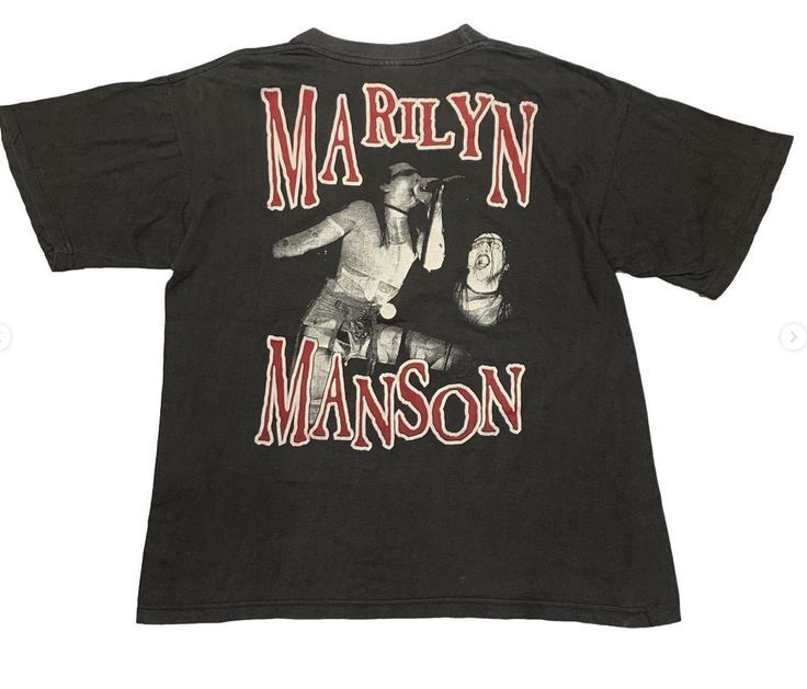 

Marilyn Mansion Music short sleeve black color cotton reprint AHN00228 Unisex T-Shirt S