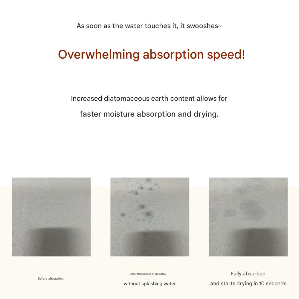 Ramelli Absorbent Diatomaceous Earth Bath Washable Mat Set