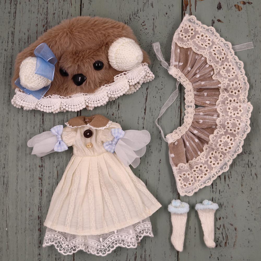 

Наряды для кукол ICY DBS Blyth Платье Honey Garden с шляпой Костюм 1/6 BJD Ob24 Аниме Девочка bratz