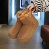 Śniegowce damskie zimowe nowa moda wszechstronne aksamitne ocieplane ciepłe buty typu Martin buty bawełniane buty casualowe