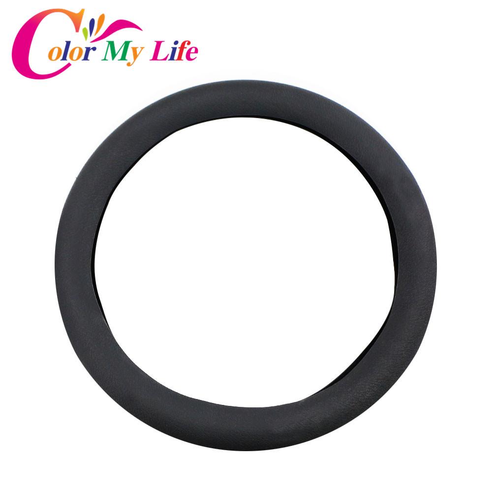 Защитный чехол на руль автомобиля Color My Life для Opel Astra HJG Mokka Insignia Corsa Zafira Vectra Antara Tigra 36cm  Black