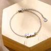 Geometric Animal Bracelet Featuring Dog Cat Owl And Dolphin Charms Minimalist Fashion Jewelry