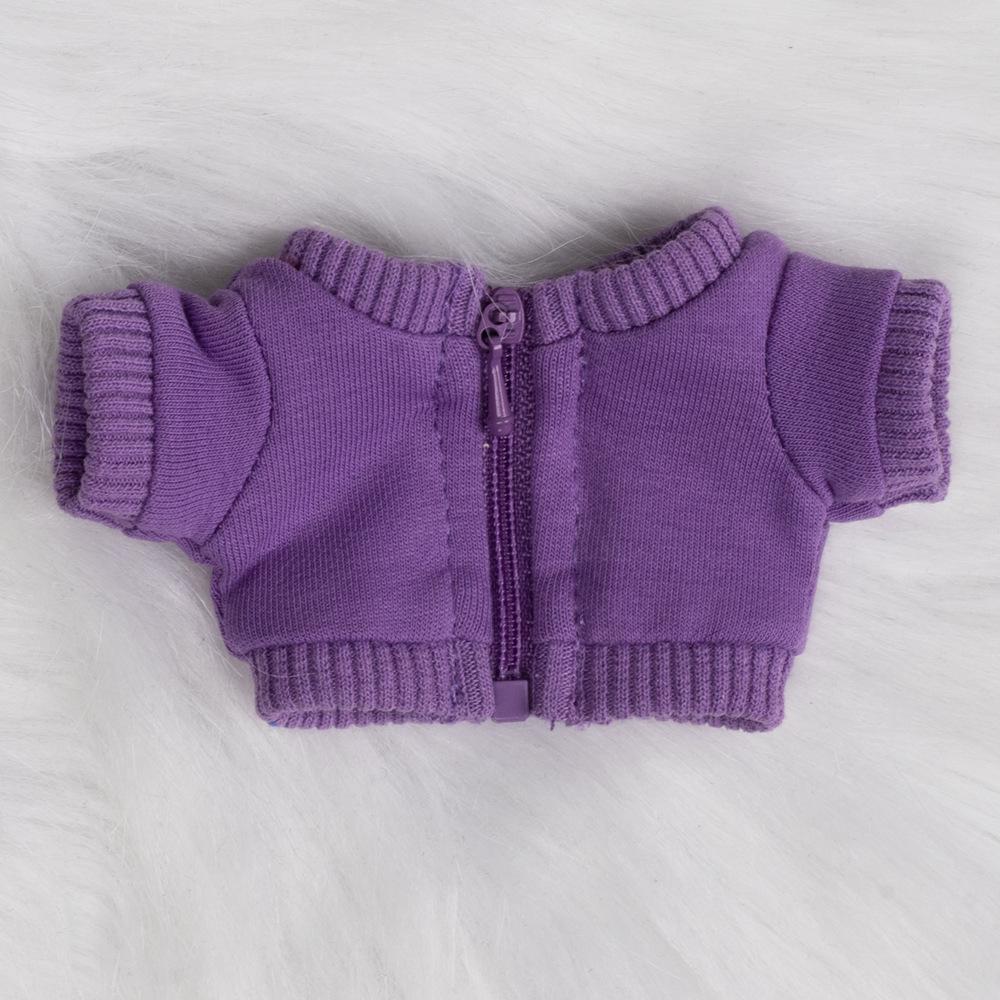 17cm Labubu Macaron Hoodie Puppenkleidung (Ohne Hut, mit Reißverschluss) – Anpassbares Muster