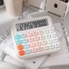 Cute 12 Digits Calculator Easy To Use Candy Color Desktop Calculator Battery Operated Anti-slip Pad Finance Calculator