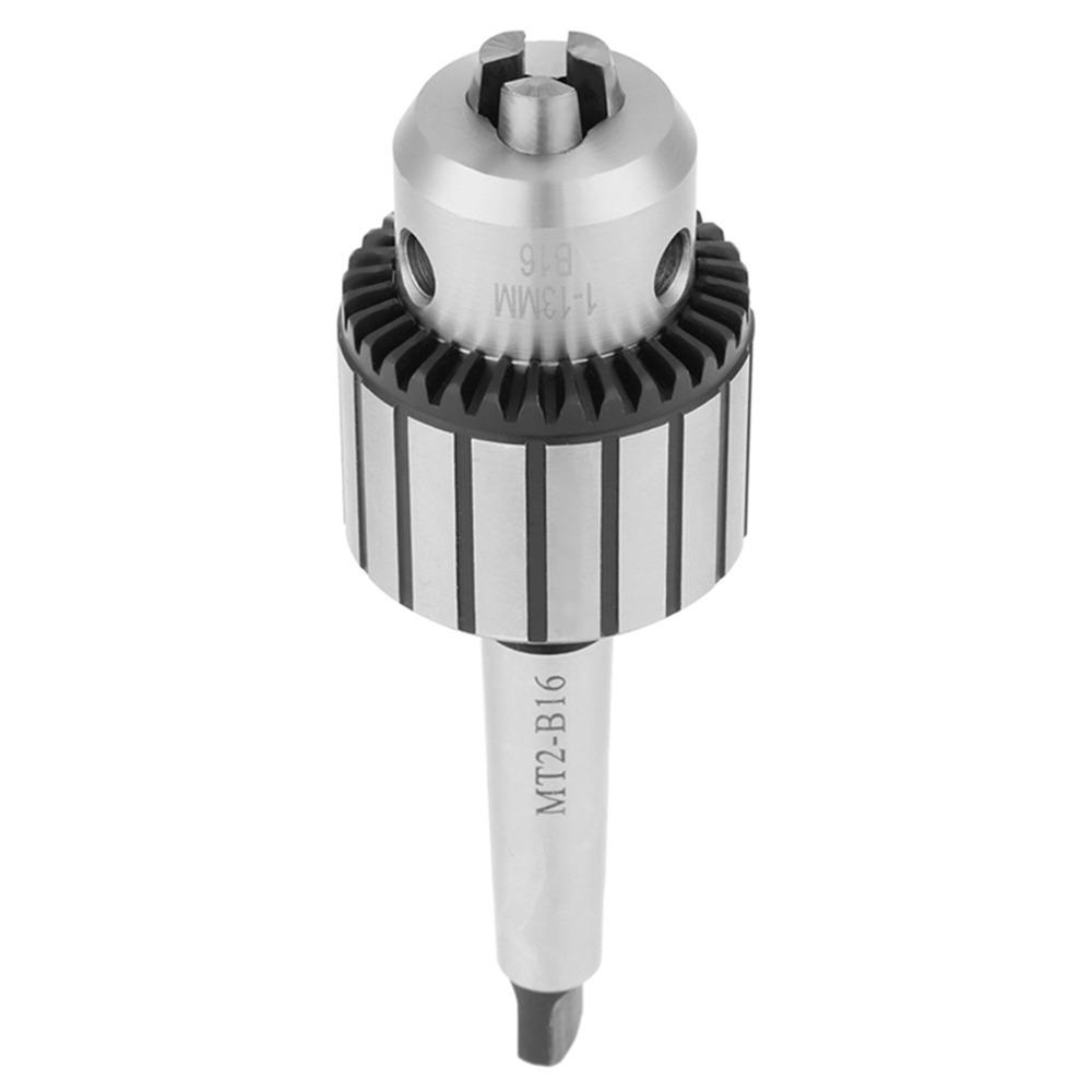 Carbide Steel Drill Chuck MT2-B16 Arbor Key Type Drill Chuck Morse Taper Arbor Adapter  For Lathe
