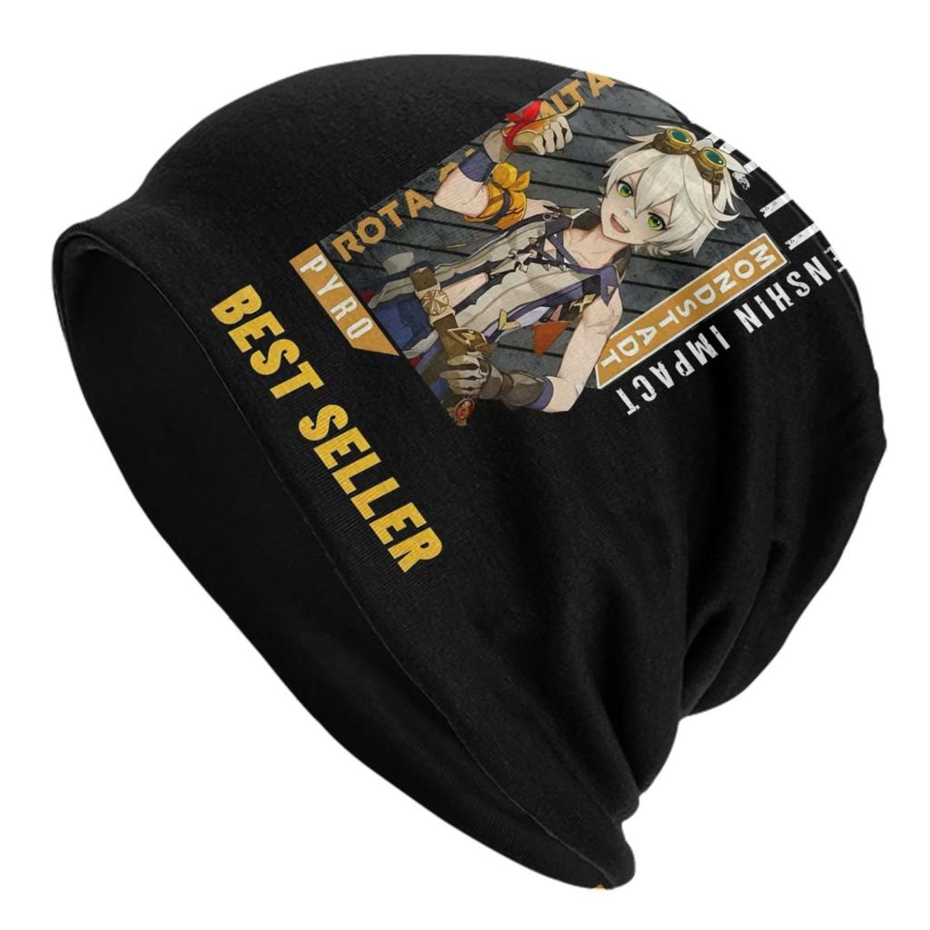 Game Anemo Geo Pyro Hydro Genshin Impact GANYU Bonnet Femme Hip Hop Knit Hat For Winter Warm Cryo Electro Dendro Beanies Caps