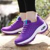 2025 Autumn and Winter New Fly-woven Rocking Shoes Women's Platform Lightweight Versatile Lace-up Dance Shoes Mother Casual Shoes