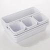 Ensemble de 8 pièces Rangement divers Boîte de rangement de bureau Tiroir pliant de bureau Organiseurs de bureau Support de papeterie multifonctionnel Plastique