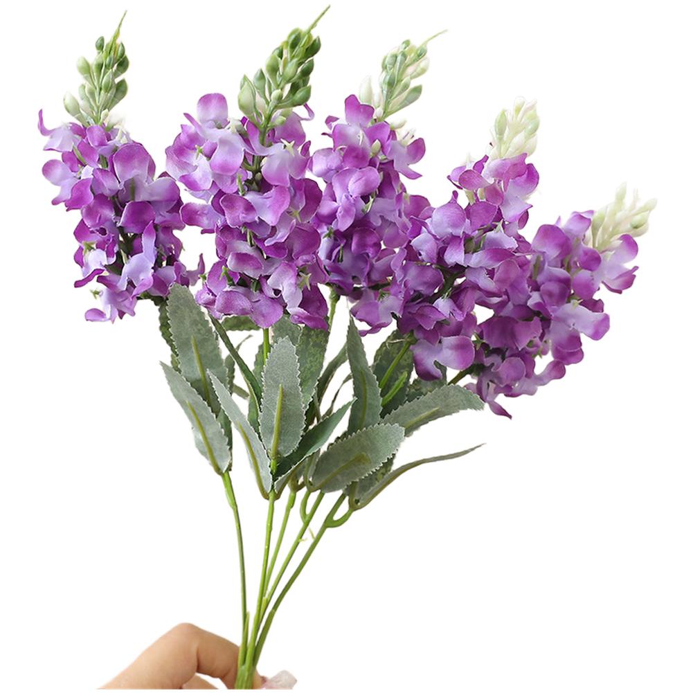5 Heads Artificial Hyacinth Artificial Flowers Artificial Flower Bouquet Hyacinth Rattan DIY Home Room Wedding Garden Decoration