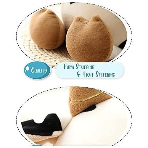 Jumbo Cow Plush Toy, 16 Inch Stuffed Animal Pillow, Soft Fluffy Hugging Pillow - Perfect Gift for All Ages and Occasions